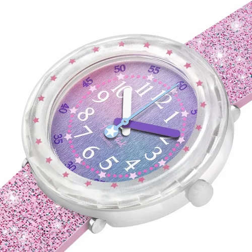 Vista 3 de Flik Flak PEARLAXUS Reloj unisex para niños (Modelo ZFCSP107), rosa