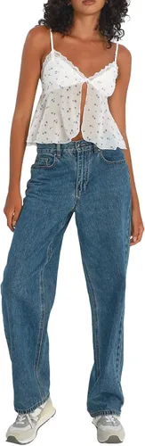 Vista 4 de Usweetie Camisetas sin mangas con tirantes delgados Y2K para mujer para salir
