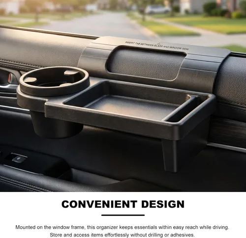 Vista 7 de Organizador de almacenamiento multifuncional para ventana de automóvil, estante de almacenamiento colgante lateral de puerta del vehículo