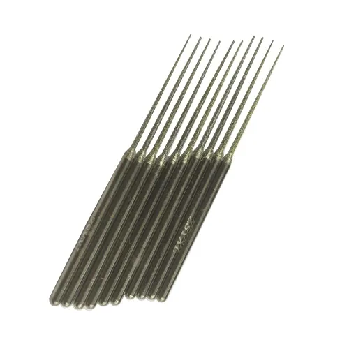 Vista 3 de 10 rebabas de cono de diamante con agujero expansible de vástago Brocas de expansión de diamante con forma de cono solitario de 0.1 in para ágata
