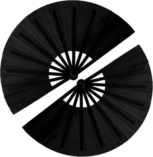 Vista 29 de Abanicos de mano plegables con bandera americana - Abanico grande de 13 pulgadas para rave, abanico que hace ruido y chasquea para baile de línea al