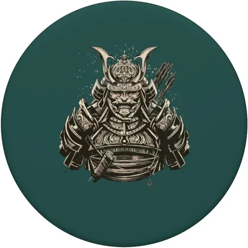 Vista 3 de PopSockets intercambiables con diseño de samurái vintage japonés para amantes de la espada