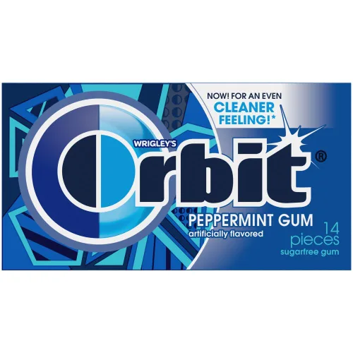 Vista 3 de ORBIT GUM - Goma de mascar sin azúcar, sabor menta, 14