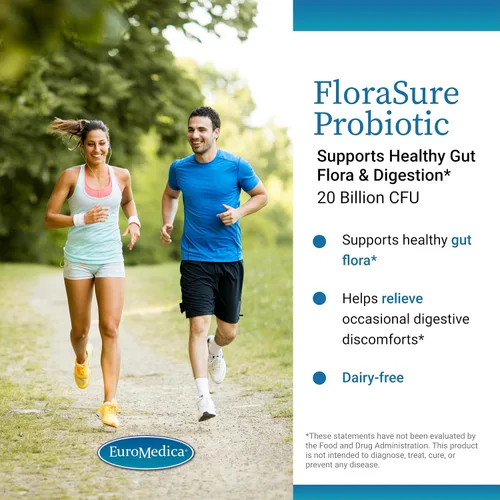 Vista 3 de EuroMedica FloraSure Probiotic - Suplemento de digestión para ayudar contra la hinchazón ocasional y aliviar los gases - Suplemento de apoyo a