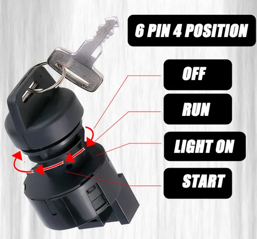 Vista 3 de 4012165 Interruptor de llave de encendido para Polaris Ranger Sportsman RZR 170 300 325 400 425 450 500 550 570 600 700 800 850 900 1000 4x4 Crew XP