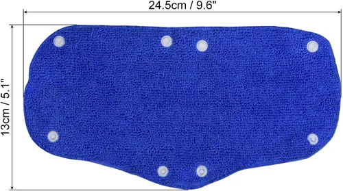 Vista 2 de PATIKIL Banda de sudor para casco, paquete de 6 unidades, de algodón, lavable, con botón a presión, para casco de seguridad, color azul