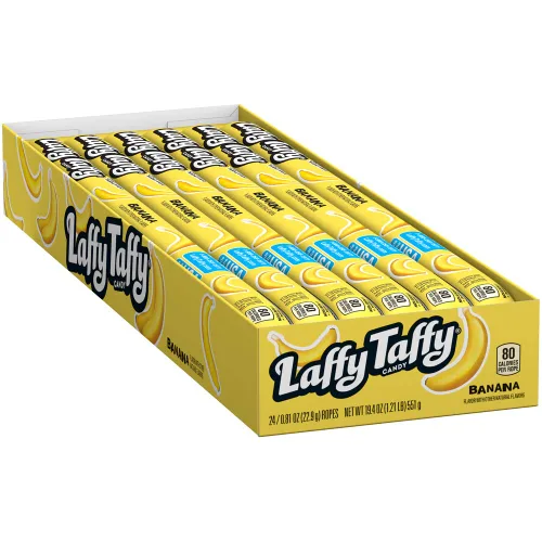 Vista 5 de Laffy Taffy Rope Candy, sabor a plátano, cuerdas de 0.81 onzas (paquete de 24)