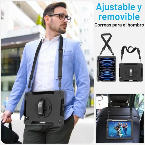 Vista 6 de Funda para iPad Pro de 11 Pulgadas 2022/2021/2020/2018: Funda para iPad de 11 Pulgadas 4ª/3ª/2ª/1ª Generación con Protector de Pantalla - Soporte