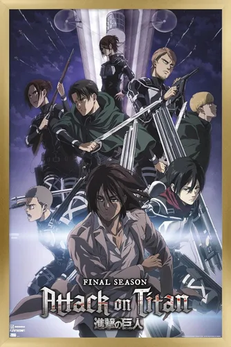 Vista 14 de Trends International Attack on Titan: Season 4 - Póster de pared Key Visual 2, 22.37 x 34.00 pulgadas, versión enmarcada en negro Versión con marco
