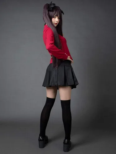 Vista 3 de Cosfun FateStay Night Tohsaka Rin Cosplay traje mp004001