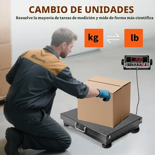 Vista 6 de MEIYA Báscula de envío resistente, báscula de plataforma industrial de 660 libras para paquetes, escala postal de precisión de 0.1 lb para pequeñas