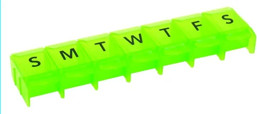 Vista 5 de Apex Organizador de pastillas para abrir 7 días, 1 x por día o AM/PM (1 vez por día, bayas (rosa))