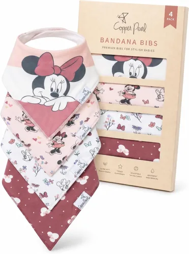 Vista 18 de Copper Pearl Baberos para bebé, paquete de 4, baberos estampados tipo bandana para bebé niña y niño, baberos de algodón suave para la dentición