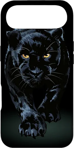 Vista 27 de iPhone 16 Black Panther Walking Toward Shadow - Estuche de regalo para amantes de los gatos salvajes