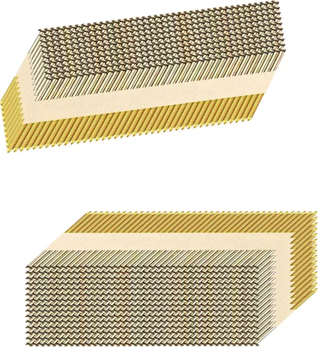 Vista 9 de Clavos de encuadre de 34°, galvanizado, vástago de anillo, 2-1/2 ": 1000pcs Paquete de uñas de cabeza D, uñas de tira de cinta de papel, vástago