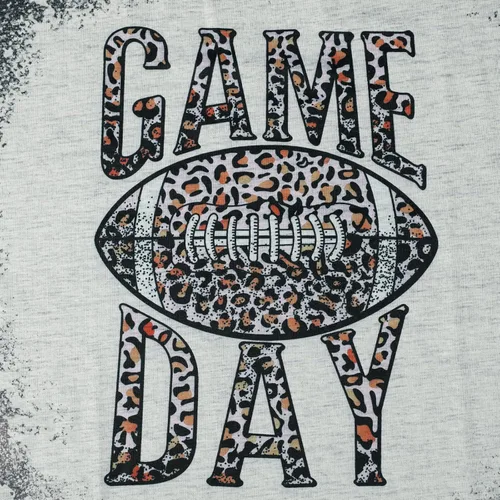 Vista 3 de EGELEXY Camiseta de fútbol para mujer, camiseta de manga corta con estampado de leopardo