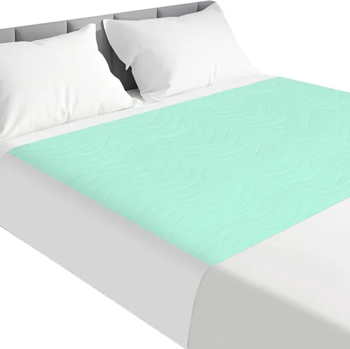 Vista 14 de Almohadillas de Cama Lavables Impermeables para Incontinencia de Adultos, Almohadillas de Humedad Reutilizables, Protector de Colchón, Almohadillas