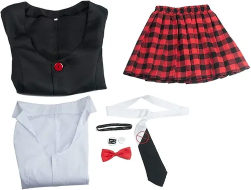 Vista 7 de Cosplay Life Junko Enoshima Danganronpa - Disfraz de poliéster para cosplay