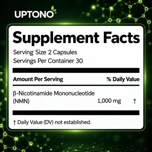 Vista 3 de NMN 1000 mg β-Nicotinamide Mononucleotide, NAD+ Precursor, 60 Capsules