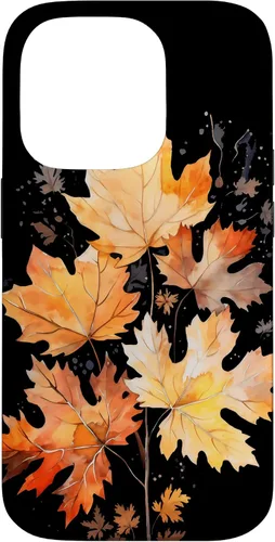 Vista 17 de iPhone 16 Autumn Leaves Watercolor Art Fall Season Thanksgiving Case