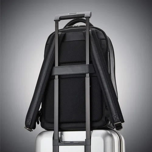 Vista 7 de Samsonite Mochila clásica de cuero, Negro -, Mochila clásica de cuero