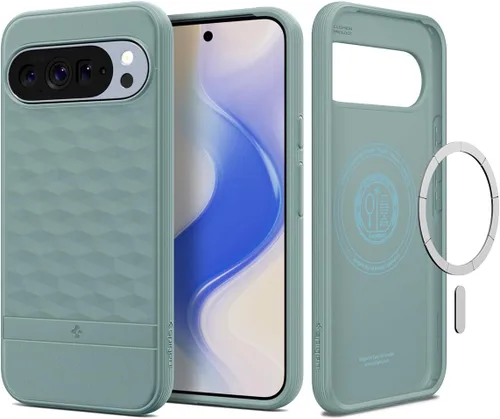 Vista 11 de Spigen para Pixel 10 Pro XL, funda Parallax MagFit (2025) [Diseñada para Pixelsnap, compatible con accesorios MagSafe] - negro mate