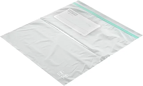 Vista 11 de Restaurantware Bag Tek - Bolsas de almacenamiento con cremallera de 1 galón, 25 bolsas desechables con cremallera, bolsas de plástico transparente a