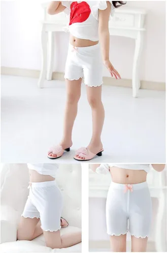 Vista 3 de CHUNG Pantalones cortos de baile para niñas pequeñas y grandes, para jugar debajo del vestido, falda, uniforme escolar, paquete de 4, 2-9 años