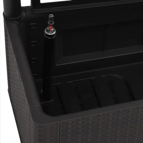 Vista 6 de Cama elevada de jardín con enrejado y sistema de riego automático, antracita, cama de jardín elevada, soporte de maceta elevado con estantes