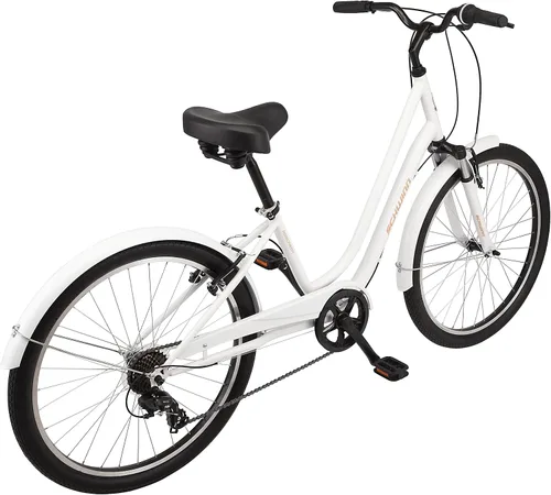 Vista 2 de Schwinn Regioneer - Bicicleta híbrida de confort para adultos, ruedas de 26 pulgadas, 7 velocidades, marco de acero, frenos lineales de aleación