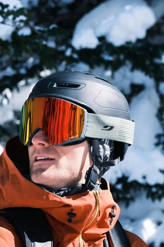 Vista 7 de Julbo Gafas de nieve Razor Edge para hombres y mujeres con lente fotocromática REACTIV para esquí y snowboard, 100% protección UV
