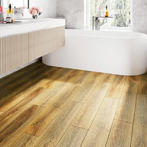 Vista 6 de LaCheery Baldosas de Piso de 36"x6" Marrones de Pegar y Despegar con Aspecto de Madera, Baldosas de Láminas de Vinilo Impermeables para Pisos