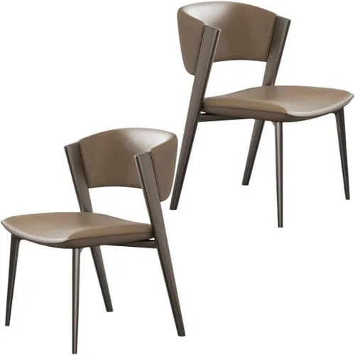 Vista 13 de YVYKFZD Juego de sillas de comedor de cuero, sillas de comedor con patas y respaldo de metal, sillas de cocina sin brazos de ocio, silla auxiliar