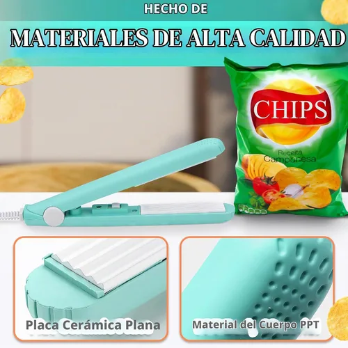 Vista 3 de Engarzadora de bolsas de 6.75" para bolsas de viruta con placa de cerámica