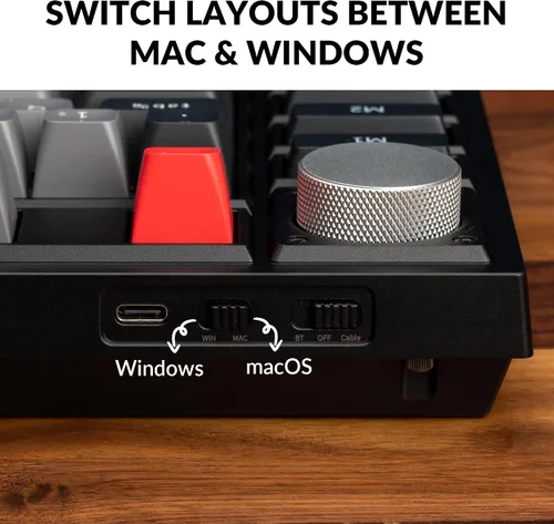Vista 7 de Keychron Q3 Pro SE Wireless Custom Mechanical Keyboard, QMK Programmable Full Aluminum TKL Layout BluetoothWired RGB with Hot-swappable Keychron K