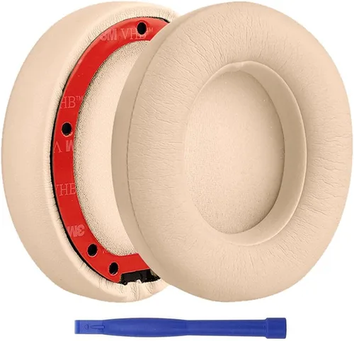 Vista 14 de Beats Studio 3 Almohadillas para los oídos, almohadillas de repuesto de piel con proteína de espuma viscoelástica, almohadillas de repuesto