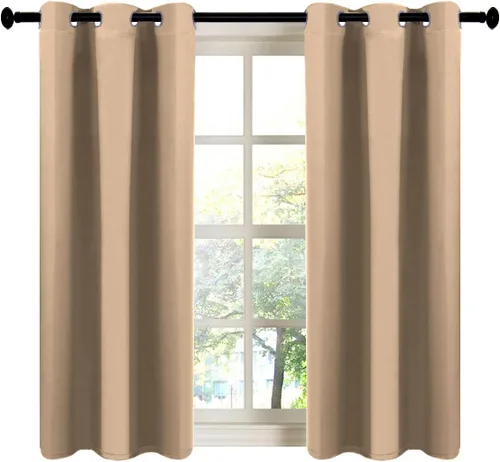 Vista 37 de LA PALMA Cortinas opacas con aislamiento térmico y ojales, para sala de estar, dormitorio, paquete de 2 paneles