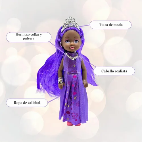 Vista 4 de Set de Muñecas Pequeñas con Mini Muñecas de Princesa para Niñas – Muñecas de Juguete de Princesa para Casa de Muñecas – Figuras Mini de Princesa