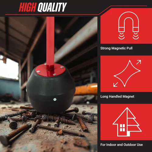 Vista 6 de Stalwart 75-9990 Herramienta de recogida magnética de tracción con mango de liberación rápida, 4.5 pulgadas