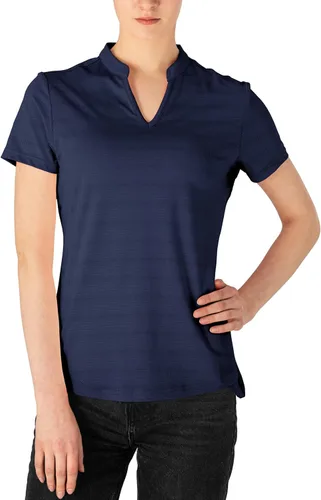 Vista 15 de Gopune Polo de golf con cuello en V para mujer, sin cuello, manga corta, ligera, de secado rápido, camisetas de tenis para correr