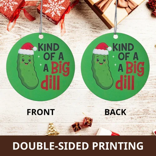 Vista 2 de Adornos divertidos: novedad "Kind of a Big Dill" para compañeros de trabajo, intercambio de elefantes blancos y humor para adultos