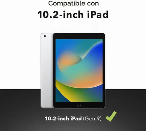 Vista 2 de ZAGG Pro Keys - Funda desmontable y teclado inalámbrico para Apple iPad de 10.2 pulgadas (Gen 9, 8, 7) - Emparejamiento Bluetooth, teclas