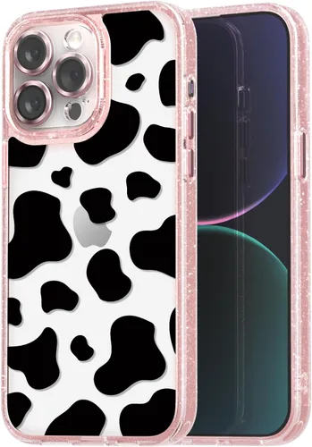 Vista 114 de Compatible para iPhone 13 Funda Bonita Estética - Funda para Teléfono Rosa con Purpurina con Protector de Cámara - Diseño de Cubierta