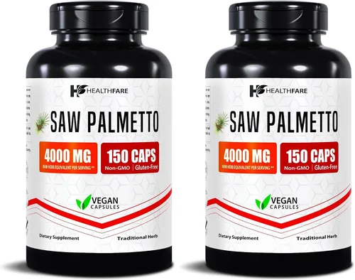 Vista 7 de Healthfare Extracto de palma enana americana 150 cápsulas veganas Suplemento herbario extra fuerte Sin OMG, sin gluten Fabricado en Estados