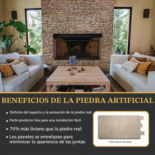 Vista 4 de AZ Faux Paneles de revestimiento de pared de poliuretano de alta densidad para decoración interior y exterior Panel de revestimiento de piedra
