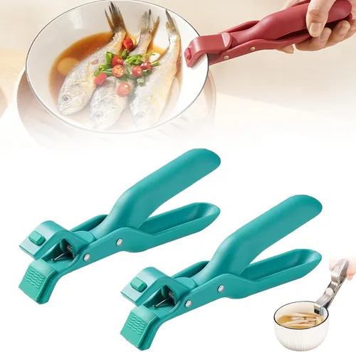 Vista 15 de Clip multiusos antiquemaduras para cocina, clip de silicona antideslizante con aislamiento térmico antiquemaduras, clip multifunción antiquemaduras
