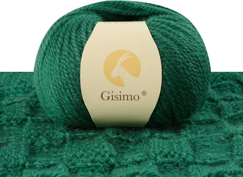 Vista 10 de 100% lana de merino para tejer, 3 capas de lana lujosa y suave para tejer a mano y ganchillo (ámbar, 1 bola)