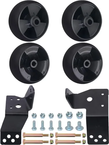 Vista 8 de CheeMuii 525509501 532181040 Rueda de calibre de plataforma de cortacésped con kit de soporte Soporte de plataforma de cortacésped de 42 pulgadas