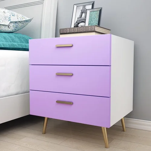 Vista 3 de YENHOME Papel tapiz de color liso morado para gabinetes, regreso a la escuela, 17.7 x 80 pulgadas, papel tapiz de despegar y pegar de color morado