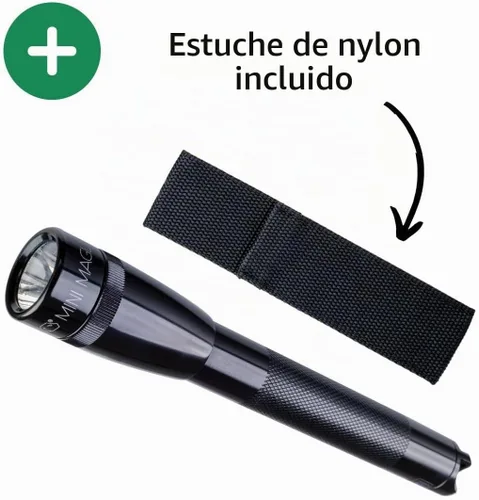 Vista 6 de Maglite - Linterna de LED con soporte y 2 baterías AA Mini Pro +. Color negro